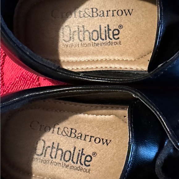 Classic Black Men's Dress Shoes Croft & Barrow Ortholite Size 9 - Picture 4 of 8